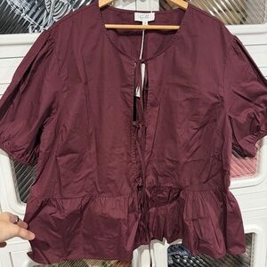 100% Cotton Peplum Top *BRAND NEW*